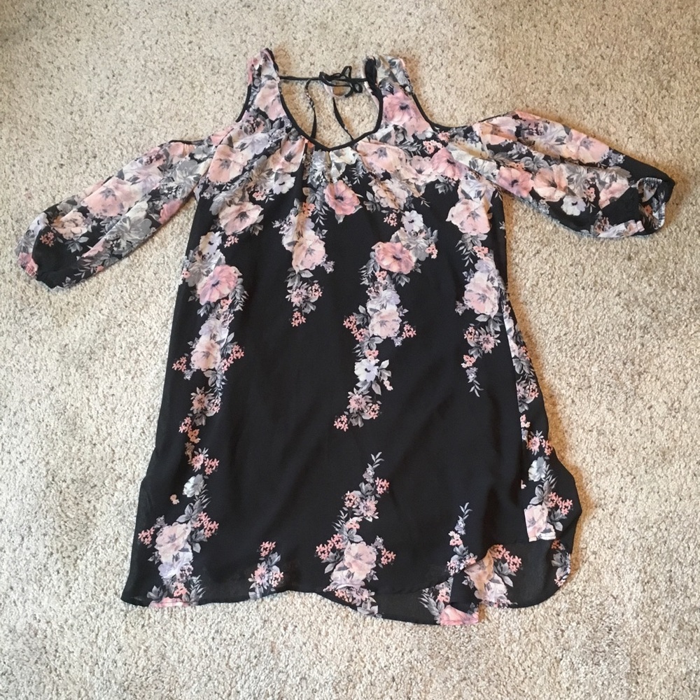 Open shoulder dress